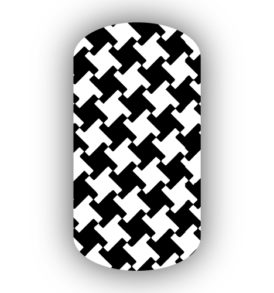 Black & White Pinwheel Nail Wraps