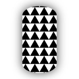 White & Black Triangle Nail Wraps