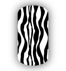 Black & White Zebra Striped Nail Wraps