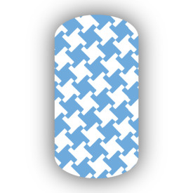 Light Blue & White Pinwheel Nail Wraps