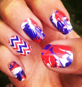 Red, White & Royal Blue Patriotic Nail Designs