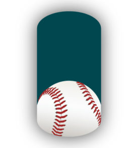 Midnight Green Baseball nail stickers