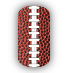 Football Nail Art - leather texture with stitching