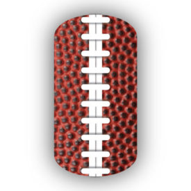 Football Nail Art - leather texture with stitching