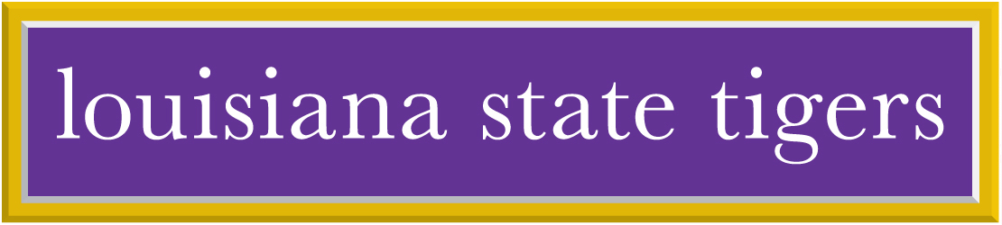 Louisiana State University Tigers School Colors Purple Gold