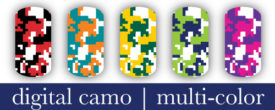 Digital Camouflage Multi-Colored Nail Art Designs