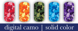 Digital Camouflage Solid Colors Nail Art Designs