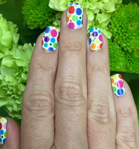 Rainbow Bubbles Nail Art Design