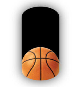 Single Basketball over a Black Background Nail Wraps