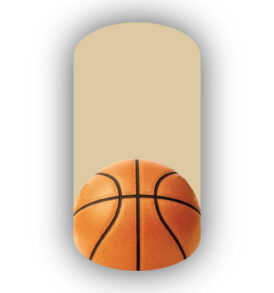 Single Basketball over a Cream Background Nail Wraps