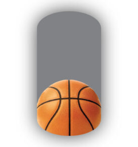 Single Basketball over a Dark Gray Background Nail Wraps