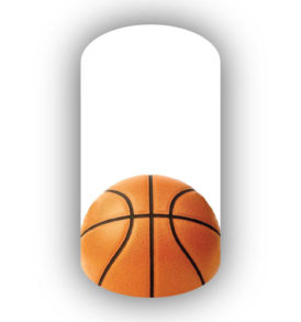 Single Basketball over a White Background Nail Wraps