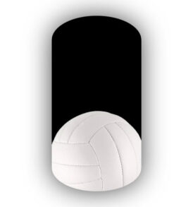 Single Volleyball over a Black Background Nail Wraps