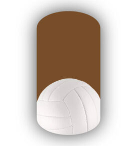Single Volleyball over a Brown Background Nail Wraps