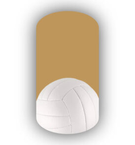 Single Volleyball over a Caramel Background Nail Wraps