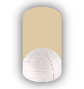 Single Volleyball over a Cream Background Nail Wraps