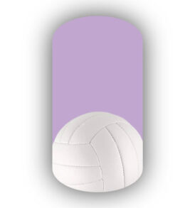 Single Volleyball over a Lavender Background Nail Wraps