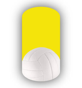 Single Volleyball over a Lemon Background Nail Wraps