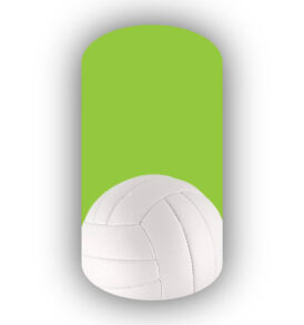 Single Volleyball over a Lime Background Nail Wraps