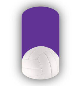 Single Volleyball over a Purple Background Nail Wraps