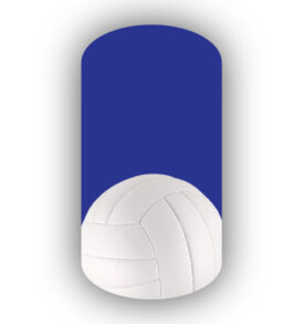 Single Volleyball over a Royal Blue Background Nail Wraps