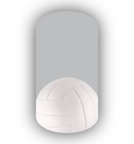 Single Volleyball over a Silver Background Nail Wraps