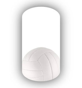 Single Volleyball over a White Background Nail Wraps