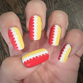 Chiefs Red and Gold Football Stitching Nail Strips
