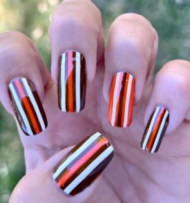 Cleveland Browns Nail Art Design