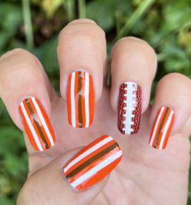 Cleveland Browns Orange Nail Wraps