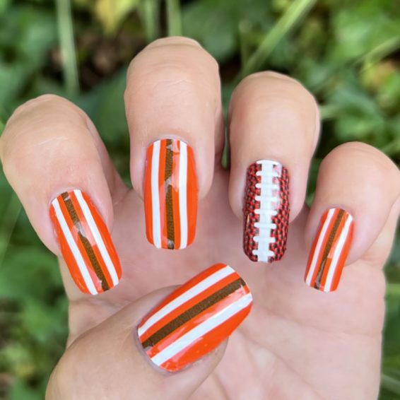 Cleveland Browns Orange Nail Wraps