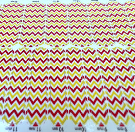 White Gold and Red Chevron Nail Stickers