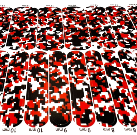 Black White Red Digi Camouflage Nail Wraps